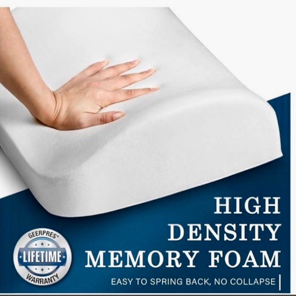 Ergonomic Gray Memory Foam Support Pillow - Picture 2 of 12